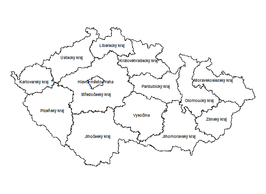 mapa - výběr kraje